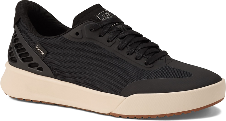 Quarter turn view Men's Kizik Footwear style name Austin in color BLACK. Sku: MAUS2503