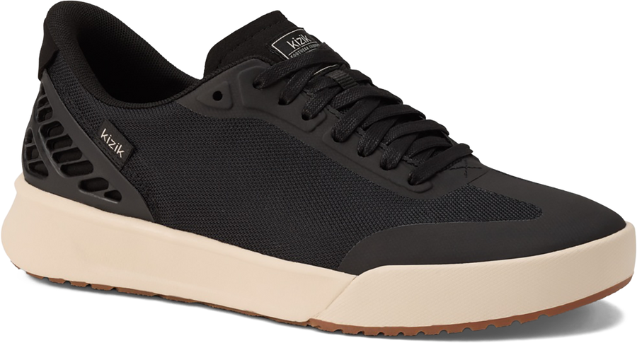 Quarter turn view Men's Kizik Footwear style name Austin in color BLACK. Sku: MAUS2503