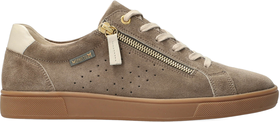 Quarter turn view Women's Mephiso Footwear style name Nikita 1 in color WM BRN VEL. Sku: NIK3660