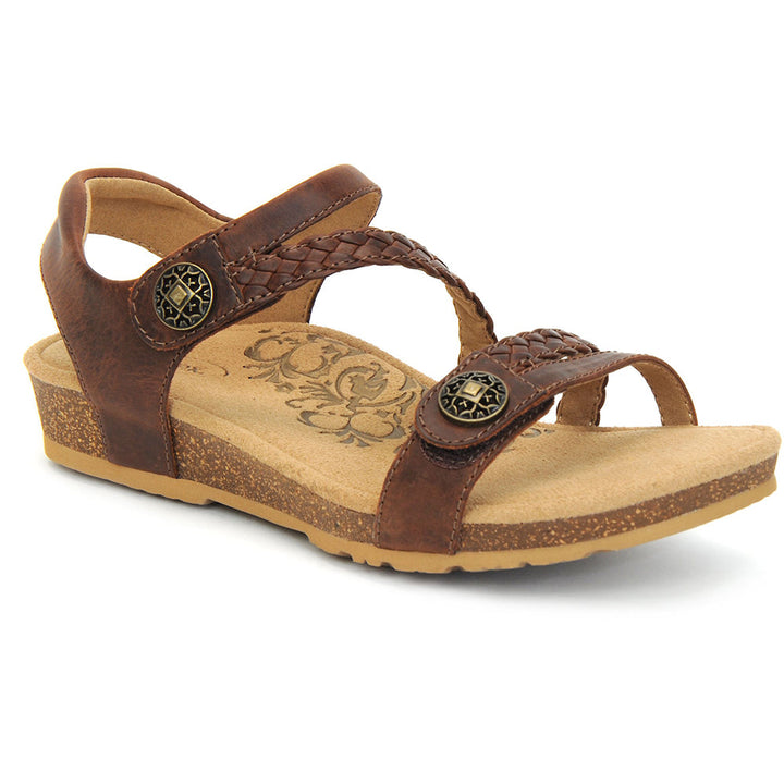 Quarter view Women's Footwear style name Jillian in color Walnut. SKU: SC441