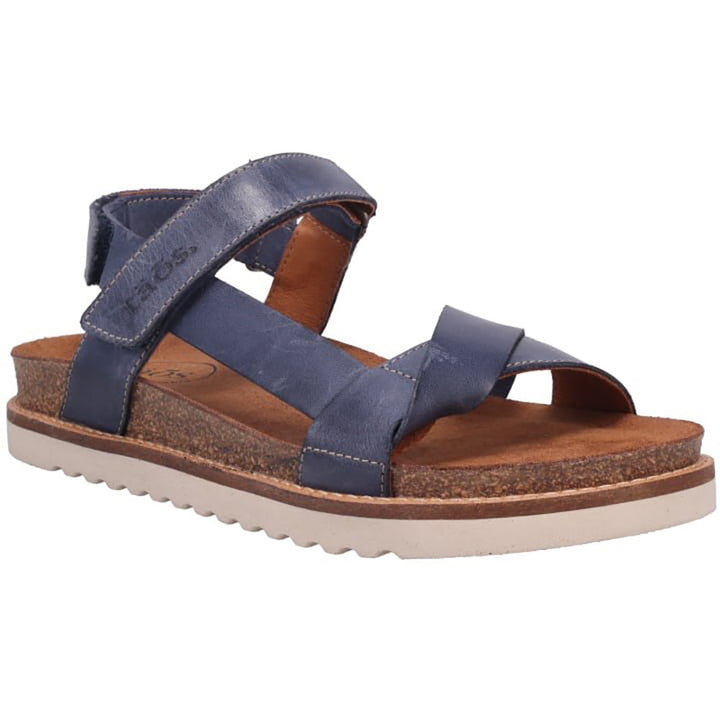 Quarter view Women's Taos Footwear style name Sideways in color Dark Blue. Sku: SDW-8372DKBL