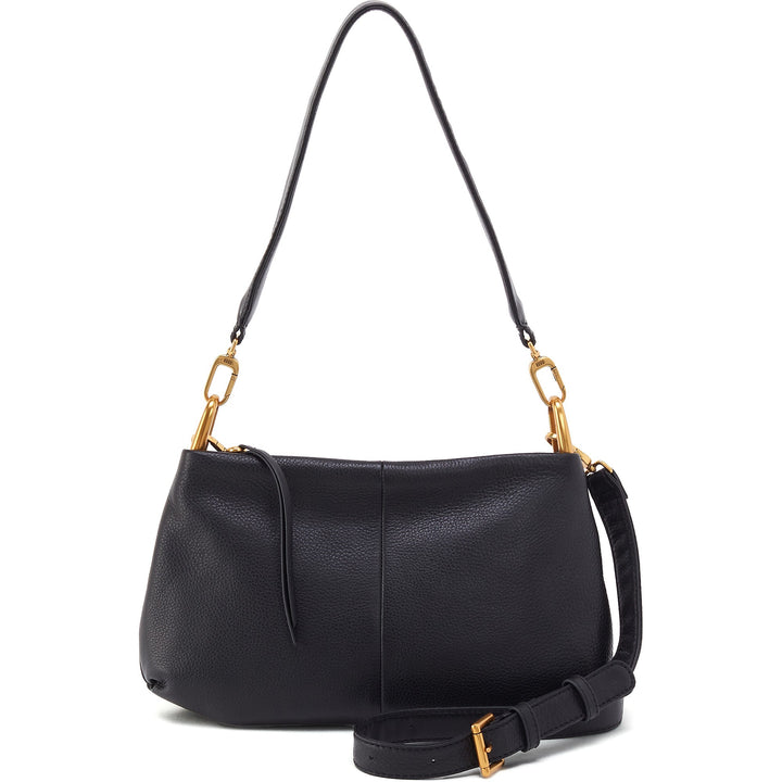 Quarter turn Women's HOBO Hand Bag style name Advance Shoulder Bag in color Black. Sku: SO-82475BLK