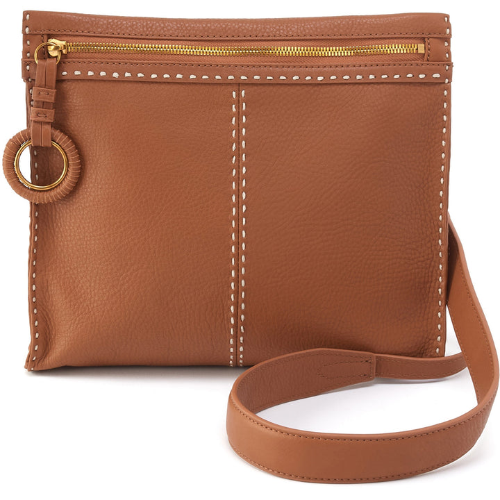 Quarter turn Women's HOBO Hand Bag style name Austin Medium Crossbody in color Warm Honey. Sku: SO-82502WHNY