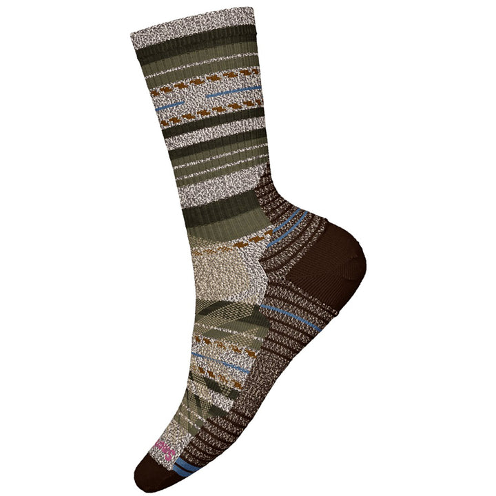 Quarter turn Women's Smartwool Sock style name Light Cushion Margarita Crew in color Taupe-Natural Marl. Sku: SW001586G26