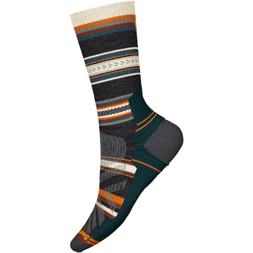 Quarter view Men's Smartwool Sock style name Hike Light Cushion Panorama in color Charcoal. Sku: SW002160003