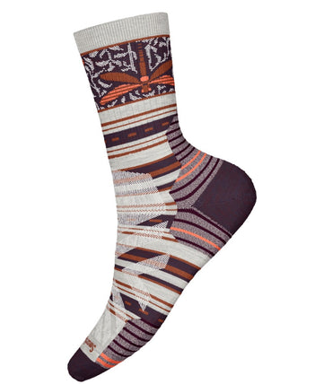 Women's Smartwool Socks style name Targ Cushion Dragon Stitch Mid in color Ash. Sku: SW002879069