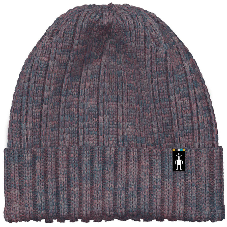 Quarter turn view Women's Smartwool Hats style name Rib Hat in color Chalk Violet Heather. Sku: SW011443N81