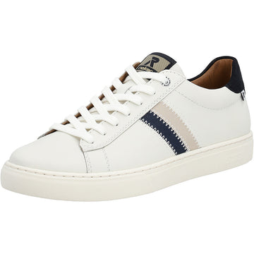 Quarter view Men's Rieker Footwear style name Nash 05 in color Snow/Offwhite/Pazifik. Sku: U0705-80