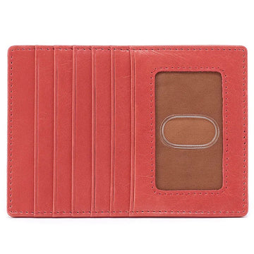 Quarter view Women's Hobo Accessories style name Euro Slide Card Case in color Cherry Blossom. Sku: VI-32172CHBL