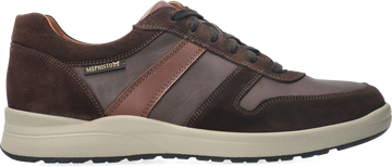 Quarter turn view Men's Mephiso Footwear style name Vito in color DKBRN VELS. Sku: VIT3651