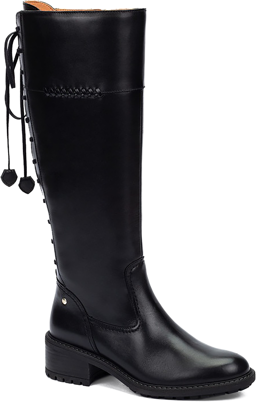 Quarter turn view Women's Pikolinos Footwear style name Medina 9782 in color BLACK. Sku: W0D-9782BLK