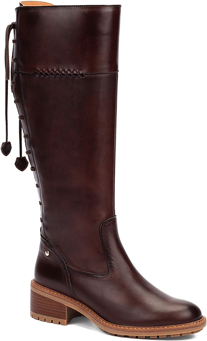 Quarter turn view Women's Pikolinos Footwear style name Medina 9782 in color CAOBA. Sku: W0D-9782CAO