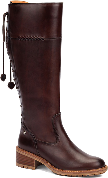 Quarter turn view Women's Pikolinos Footwear style name Medina 9782 in color CAOBA. Sku: W0D-9782CAO