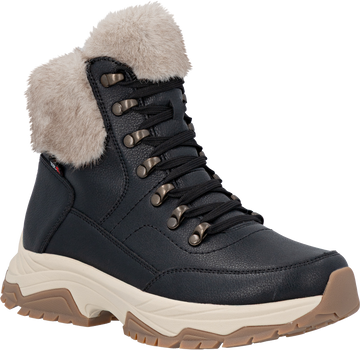 Quarter turn view Women's Rieker Footwear style name Gianna 71 in color SCH/BG/SCH. Sku: W3971-00