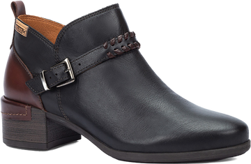 Quarter turn view Women's Pikolinos Footwear style name Malaga 7536C1 in color BLACK. Sku: W6W-7536C1BLK