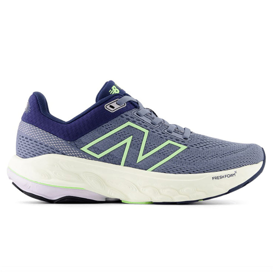 Quarter view Women's New Balance Footwear style name 860 V14 Medium in color Arctic Grey /Sea Salt. Sku: W860L14-1B