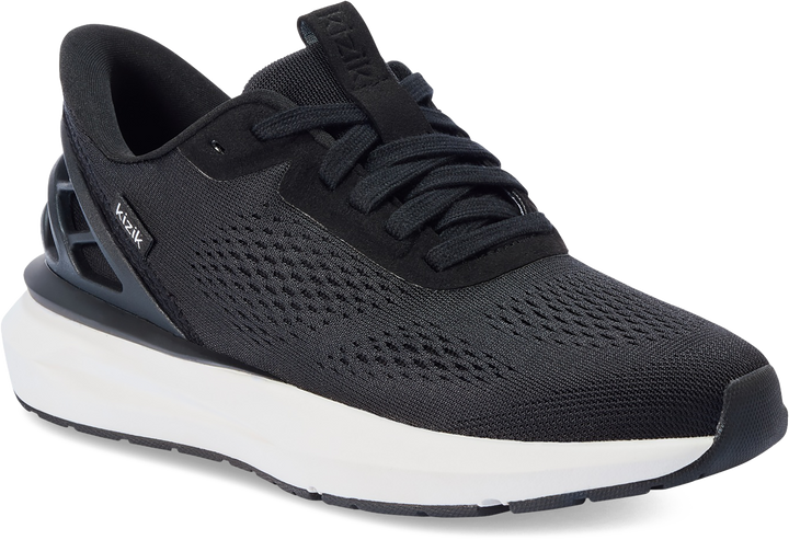 Quarter turn view Women's Kizik Footwear style name Athens 2 Wide in color BLACK. Sku: WATH2506W