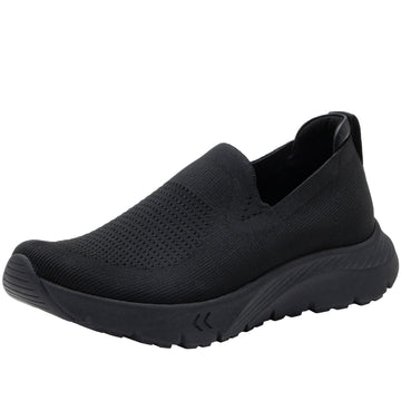 Quarter turn Women's Alegria Footwear style name Waze in color Black. Sku: WAZ-6180