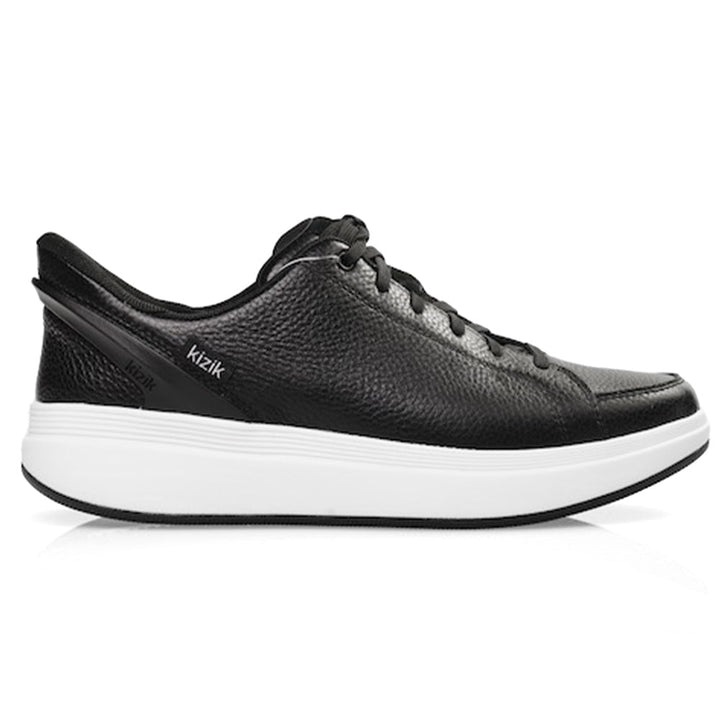 Quarter view Women's Kizik Footwear style name Sydney in color Black. Sku: WHUNBK01