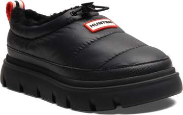 Quarter turn view Women's Hunter Footwear style name Hw Madi 5 in color BLK/BLK. Sku: WMADI5-BLK01