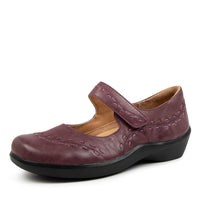 Quarter view Women's Ziera Footwear style name Gummibear in Purple Leather. Sku: ZR10029PURLE