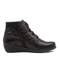 Inside view Women's Ziera Footwear style name Suri in Black Leather. Sku: ZR10047BLALE