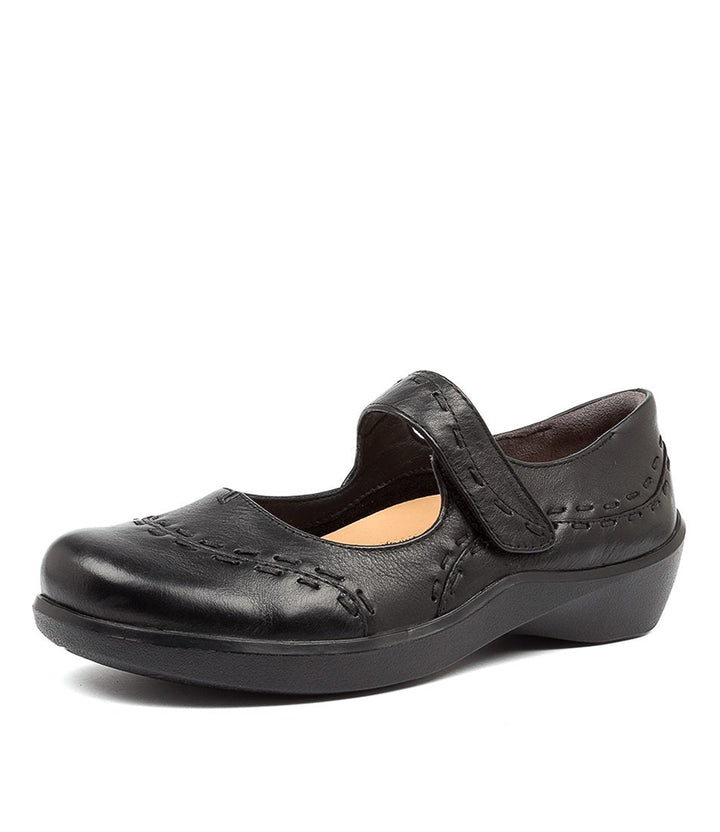 Women's Ziera Gummibear in Black Leather sku: ZR10070BLALE