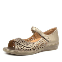 Women's Ziera Daffodil in Greige Leather sku: ZR10104NK6LE