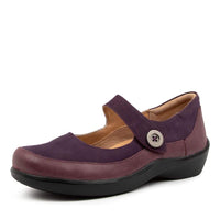 Quarter view Women's Ziera Footwear style name Gloria in Purple Leather-Nubuck. Sku: ZR10225PUR75