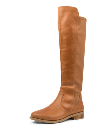 Quarter turned view Women's Ziera Footwear style name Sallies in Tan Leather-Stretch Smooth. Sku: ZR10299TANHB