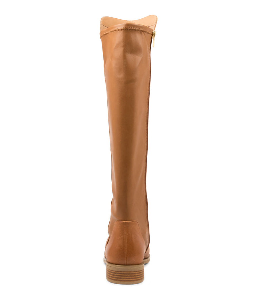 Rear view Women's Ziera Footwear style name Sallies in Tan Leather-Stretch Smooth. Sku: ZR10299TANHB