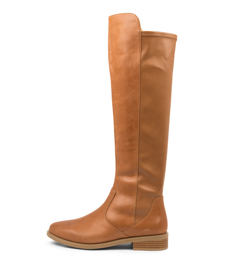 Side view Women's Ziera Footwear style name Sallies in Tan Leather-Stretch Smooth. Sku: ZR10299TANHB