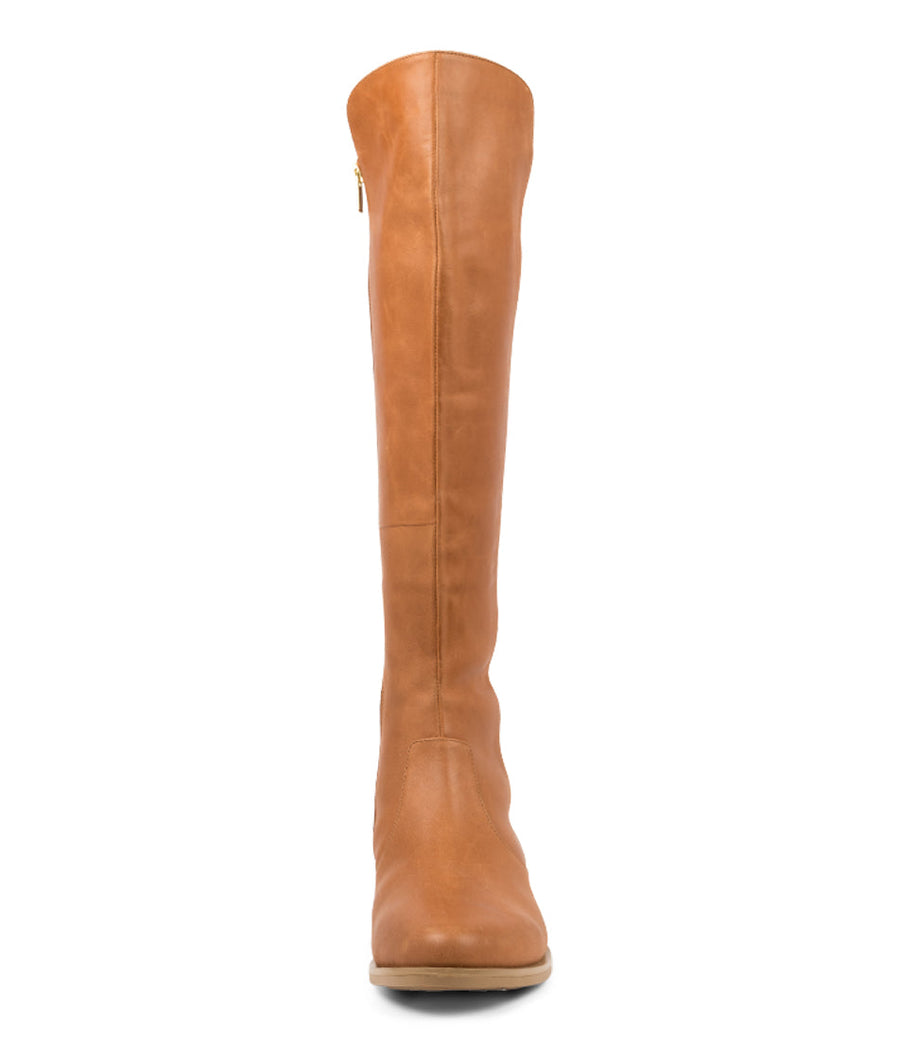 Overhead view Women's Ziera Footwear style name Sallies in Tan Leather-Stretch Smooth. Sku: ZR10299TANHB