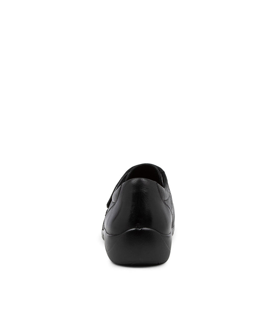 Women's Shoe, Brand Ziera  in  in Black Leather shoe image back view