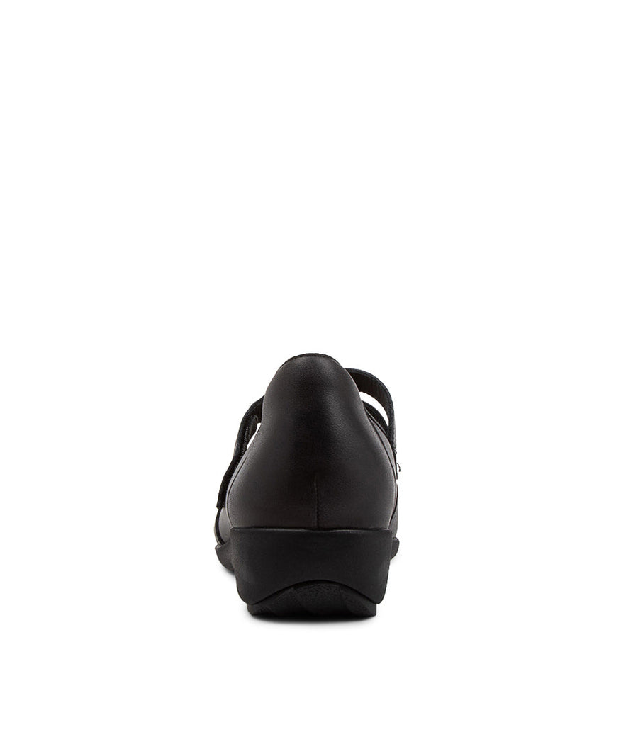 Women's Shoe, Brand Ziera  in  in Black Leather shoe image back view