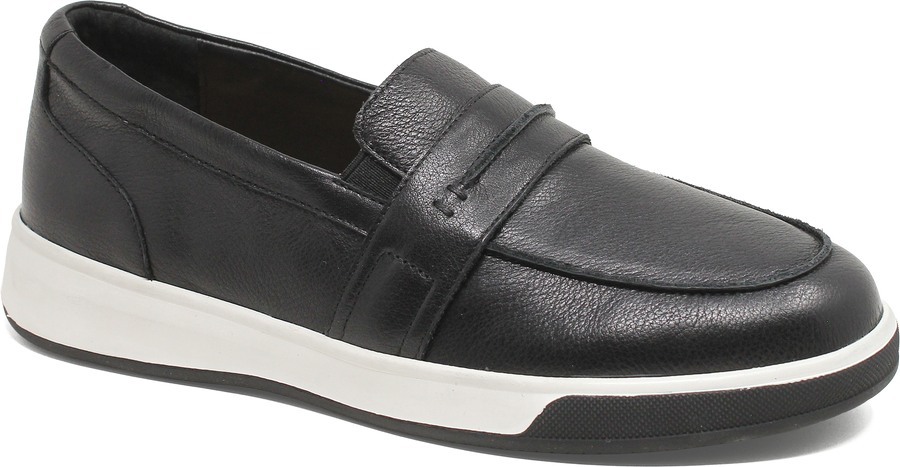 Quarter turn view Women's Ziera Footwear style name Aindrea Xf in color BLACK LTHR. Sku: ZR11106BLALE
