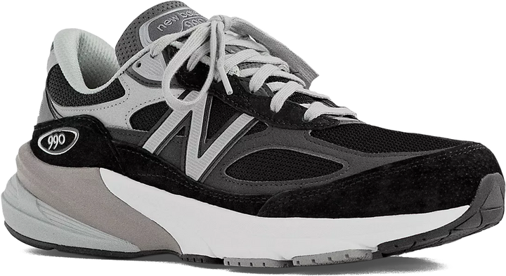 Women's New Balance W990BK6 Double Wide in Black/ White. Sku: W990BK6-2E