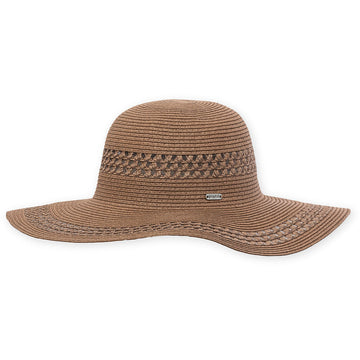 Quarter view Women's Pistil Apparel style name Chanda Straw Hat in color Brown. Sku: 0347-BROWN