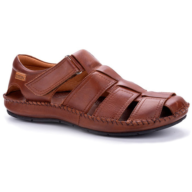 Quarter view Men's Pikolinos Footwear style name Tarifa 5433 in color Cuero. Sku: 06J-5433CUE