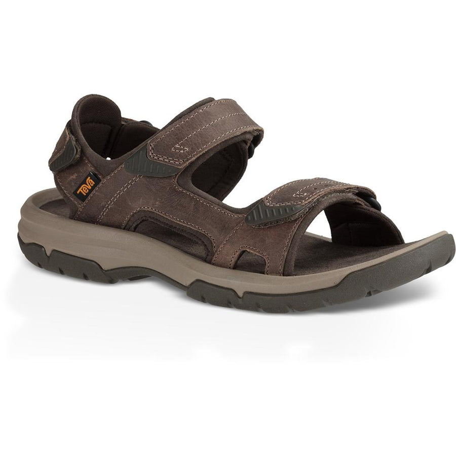 Quarter view Men's Teva Footwear style name Langdon Sandal in color Walnut. Sku: 1015149WAL
