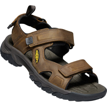 Quarter view Men's Footwear style name Targhee Iii Open Toe Sandal in color Bison/ Mulch. SKU: 1022423