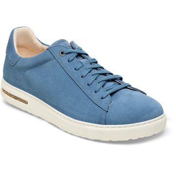 Quarter view Women's Birkenstock Footwear style name Bend Narrow in color Elemental Blue. Sku: 1027295