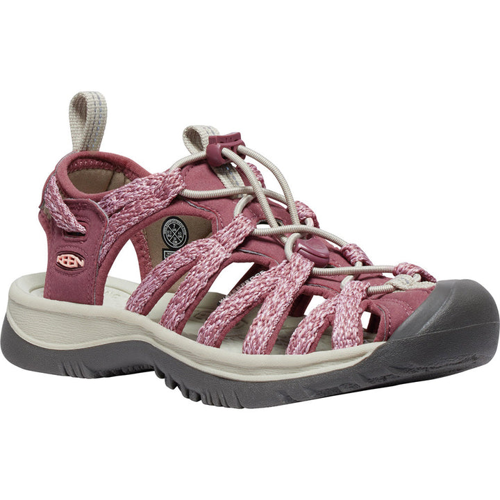 Quarter view Women's Keen Footwear style name Whisper in color Rose Brown/Peach Parfait. Sku: 1028816