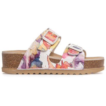 Quarter view Women's On Foot Footwear style name Aurora in color Flores. Sku: 1110-FLORES