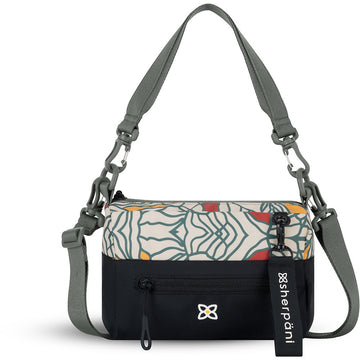 Quarter view Women's Sherpani Hand Bag style name Skye Handbag Crossbody in color Fiori. Sku: 23-SKYE014110