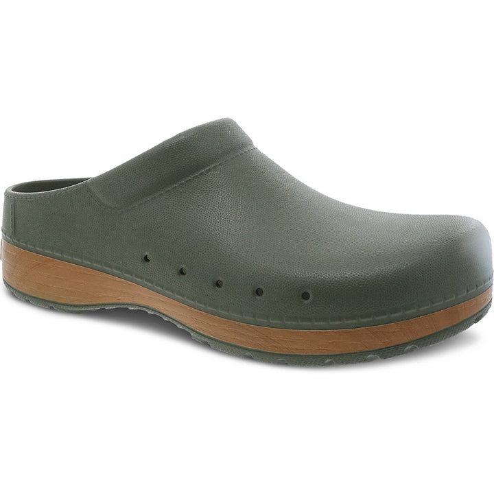 Quarter view Men's Dansko Footwear style name Kane color Olive Molded. Sku: 4144-283000