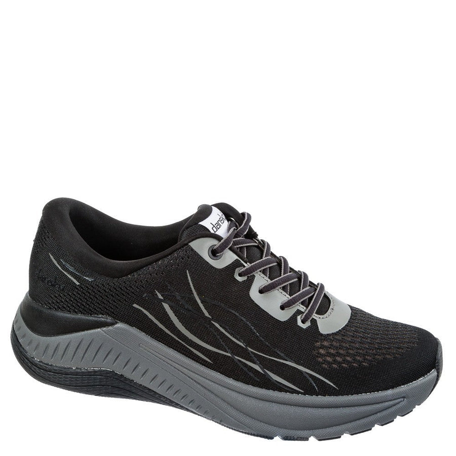 Quarter view Women's Footwear style name PACE in color Black/Gray. SKU: 4205-100294