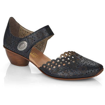 Quarter view Women's Footwear style name Mirjam 53 in color Black. SKU: 43753-00