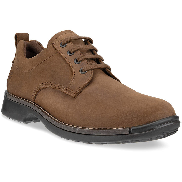 Quarter view Men's ECCO Footwear style name Fusion Plain Toe Oxford in color Cocoa Brown. Sku: 500404-02482