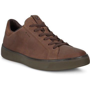 Quarter view Men's ECCO Footwear style name Street Tray M Gore-Tex Sneaker in color Cocoa Brown. Sku: 504574-55778